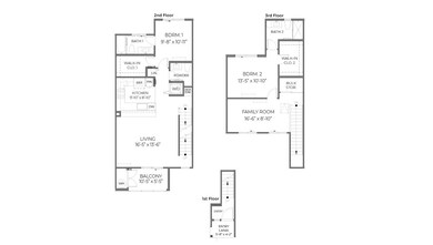 Large 2-bedroom floor plan with dual suites.