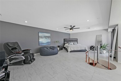 Master bedroom with access to spa area below