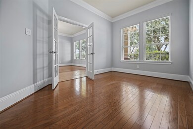 Study with beautiful french doors