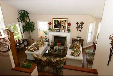 Living room with fireplace