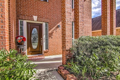 Front Door with Gorgeous Brick Column