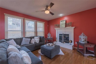Living room with gas fireplace