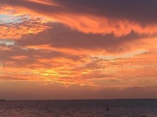 Sunset over the bay