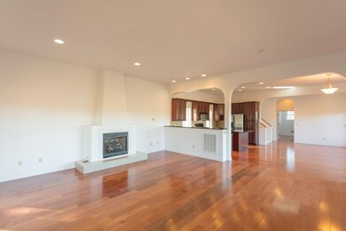 Living room into kitchen