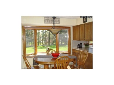 Large family size dinette, with a bay window view 