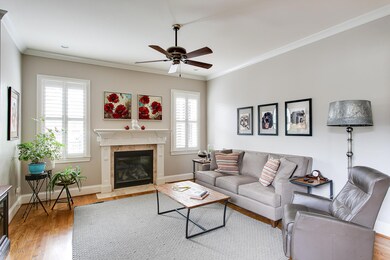 Family room adjoins the kitchen