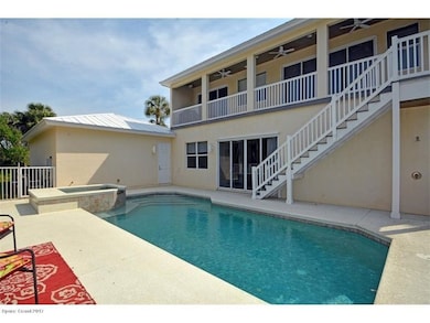Back side with pool