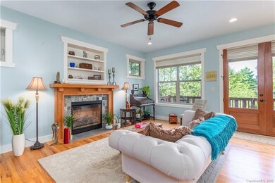 Living Room with gas fireplace and recessed, built