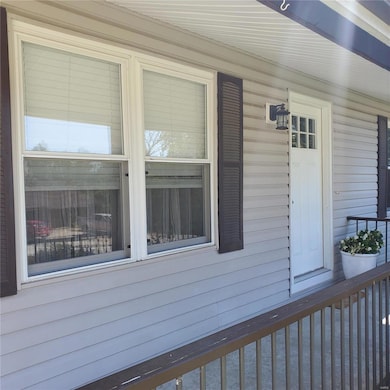 Close up of front porch