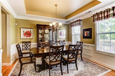 Formal Dining Room with Wainscot Molding and Tray 