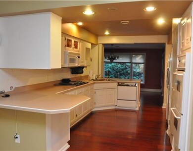 Kitchen. New hardwood Brazilian floors in the kitc