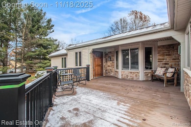 View of wooden terrace