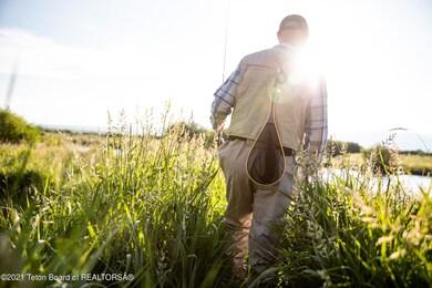 Fly Fisher Walking to Fish