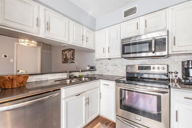 You can see the dining and living rooms while your