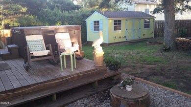 Back deck and shed