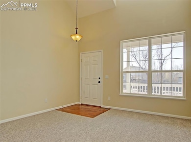 Living room looking out toward from porch