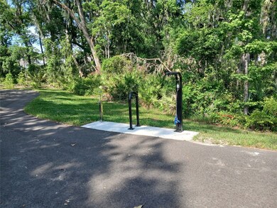 Bike station at the walking trail