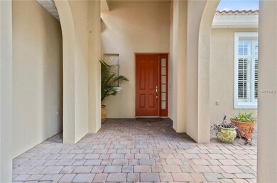 Enclosed courtyard entry