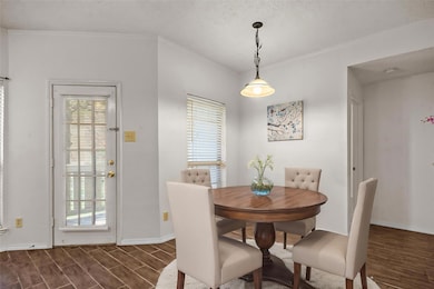 Virtually staged dining area