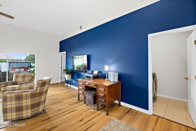 Foyer with accent wall