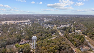 Aerial view with a view of trees