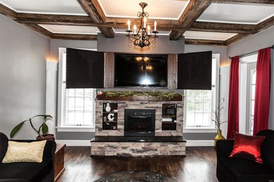Picture opens to reveal a built in TV.  Gorgeous c