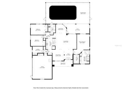 Floor plan with room dimensions.