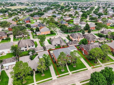 Aerial view of 3319 Cumberland Drive which highlig