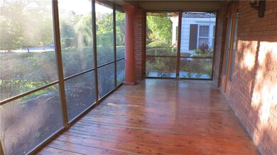 Screened-in front porch