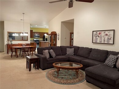 Living Room Opens Into the Dining Area