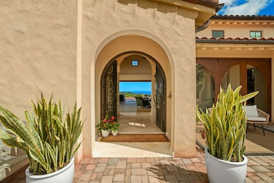 Custom double doors welcome you in