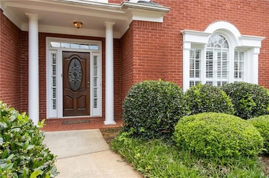 Entrance to Property with Wood Door with Sidelight