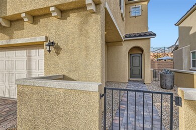 Entrance to property with fence, a tile roof, and