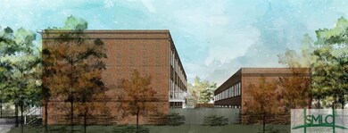 Liberty Townes side view.  Each home includes a pr