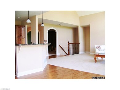 View of great room and dining room
