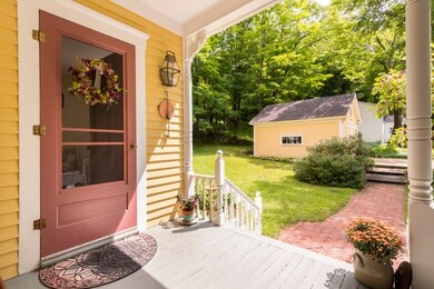 Enters into a small cheery sunroom