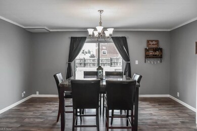 Dining room with sliding doors to the backyard.
