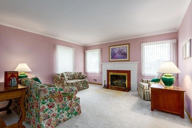 Living room with fireplace