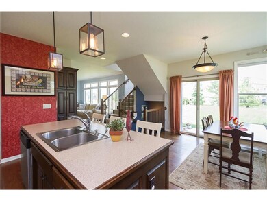 Step out onto patio from kitchen.