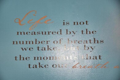 Quote on Master Bedroom Wall