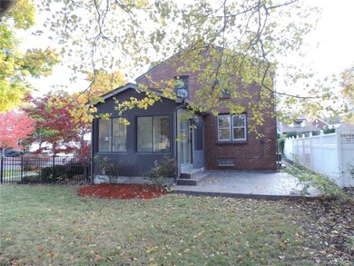 Right side of dwelling.