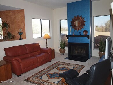 Living room with fireplace