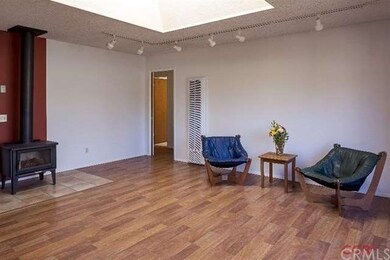 An efficient wood burning stove in the living room