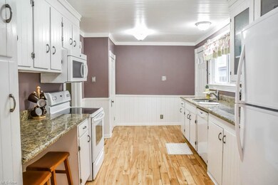 Hardwood floors in the kitchen.