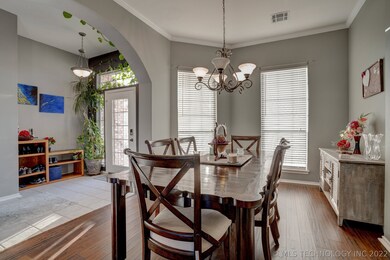 Formal dining, newly painted with chandelier and c