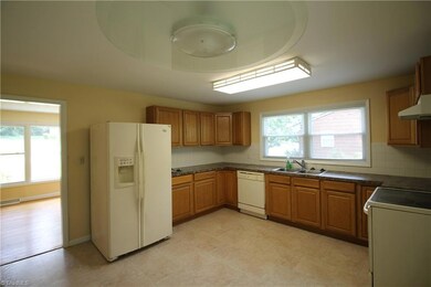 Spacious eat-in kitchen.