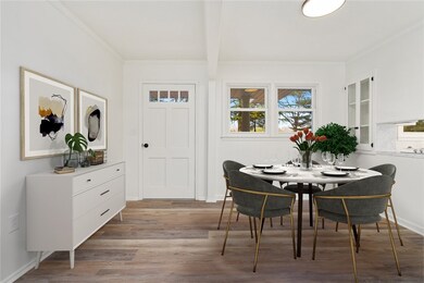 Virtually staged dining area