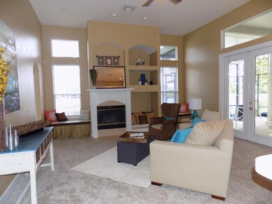 Family room view from kitchen