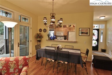 Dining area with access to the side porch with BBQ