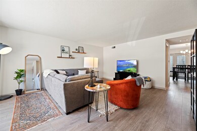 the living space has a hip classic feel with it's